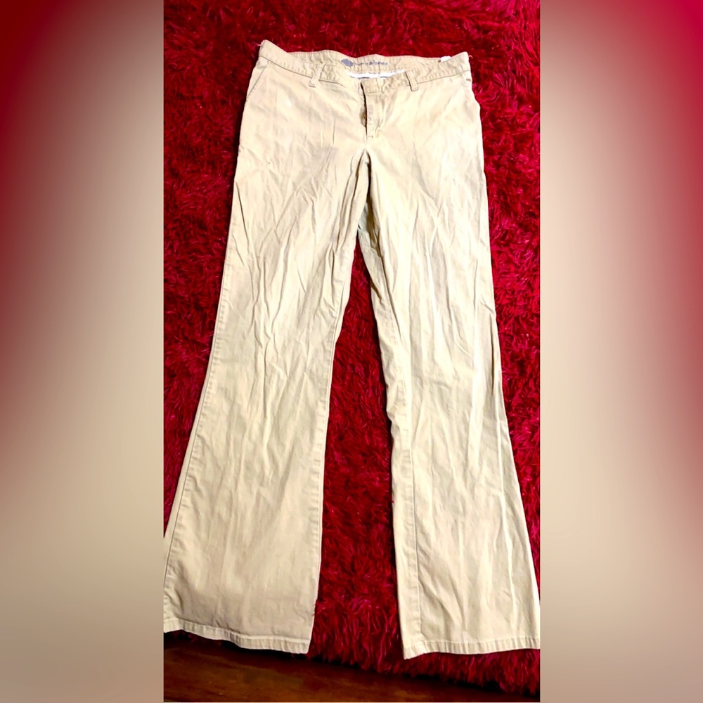 Dickies khaki flare leg pants, size 14L